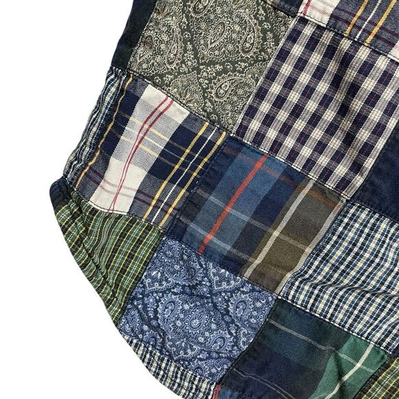 Vintage GAP Patchwork Button Down Short Sleeve Shirt Size Medium - Picture 3 of 4